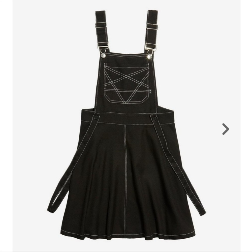 Royal Bones Hot Topic Tripp Contrast Stitch Skirtall missing suspenders